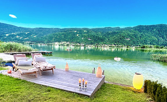 Immobilie Seebungalow am OSSIACHER SEE mit vollem Seepanorama